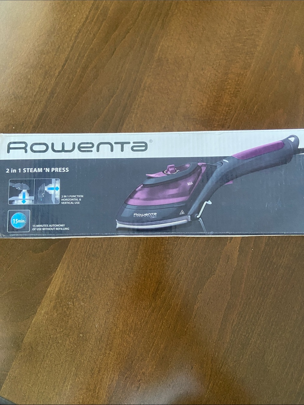 Rowenta “All in One” Iron & Steamer. 2-in-1 Handheld Steam ‘N Press. New in box